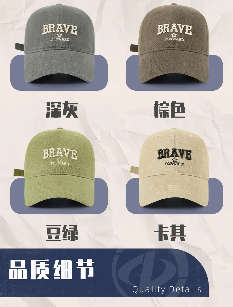 Korean Style Retro Baseball Cap with Wide Brim and Face-Showing Small Peaked Cap Workwear Trendy Brand Sun Hat for Men Outdoor Sun Hat for Women — feature 32