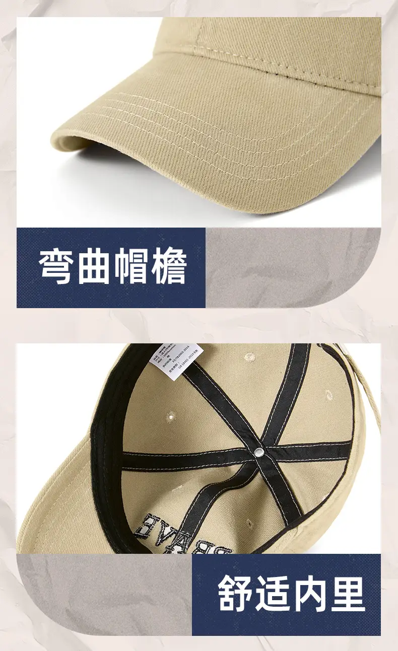 Korean Style Retro Baseball Cap with Wide Brim and Face-Showing Small Peaked Cap Workwear Trendy Brand Sun Hat for Men Outdoor Sun Hat for Women — feature 34