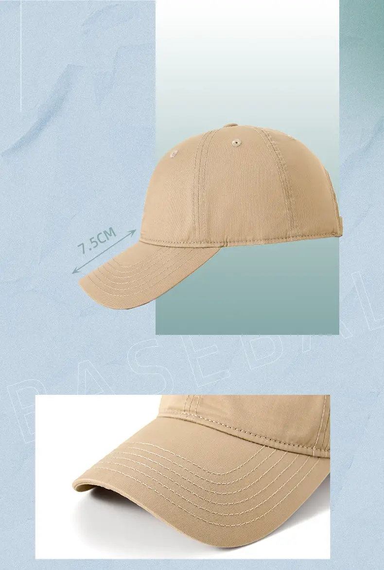 Korean Style Beige Baseball Cap for Outdoor Sports — feature 14