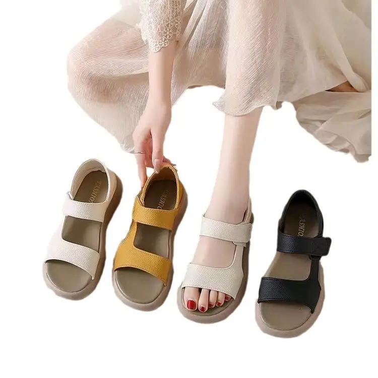 Women's White Flat Roman Sandals 2025 Summer - Image 9