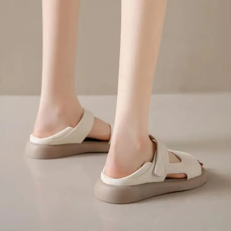 Women's White Flat Roman Sandals 2025 Summer — feature 10