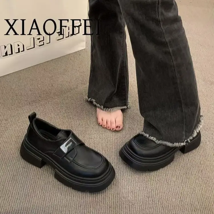 College Style Joker Small Leather Shoes Women's 2025 Spring New Work Loafers Mary Jane British Style Platform Shoes — feature 3