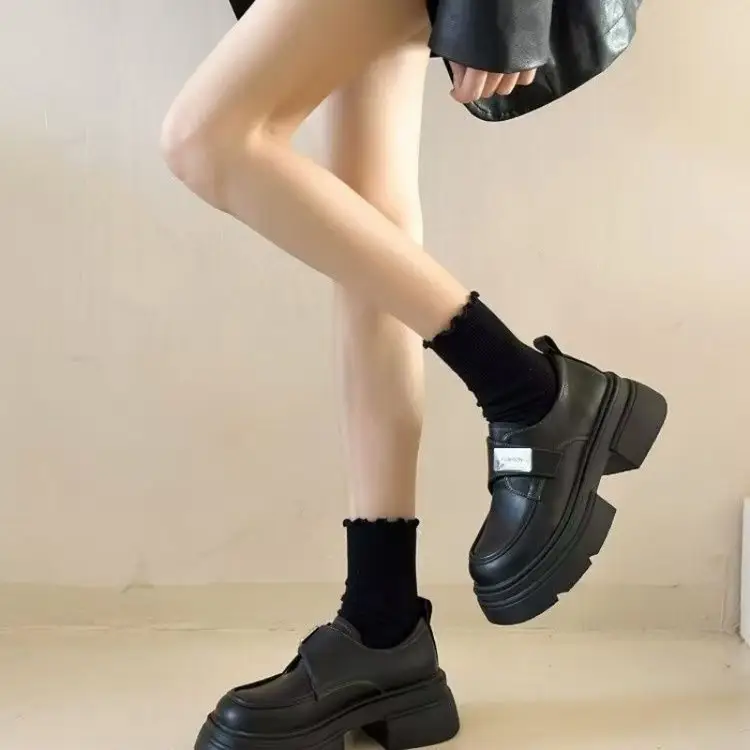 College Style Joker Small Leather Shoes Women's 2025 Spring New Work Loafers Mary Jane British Style Platform Shoes — feature 5