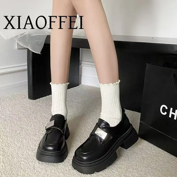 College Style Joker Small Leather Shoes Women's 2025 Spring New Work Loafers Mary Jane British Style Platform Shoes — feature 6