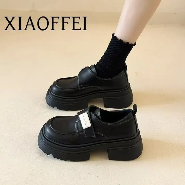 College Style Joker Small Leather Shoes Women's 2025 Spring New Work Loafers Mary Jane British Style Platform Shoes — feature 8