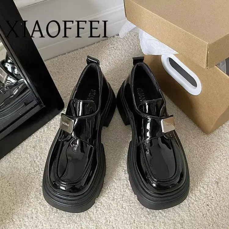 College Style Joker Small Leather Shoes Women's 2025 Spring New Work Loafers Mary Jane British Style Platform Shoes — feature 9