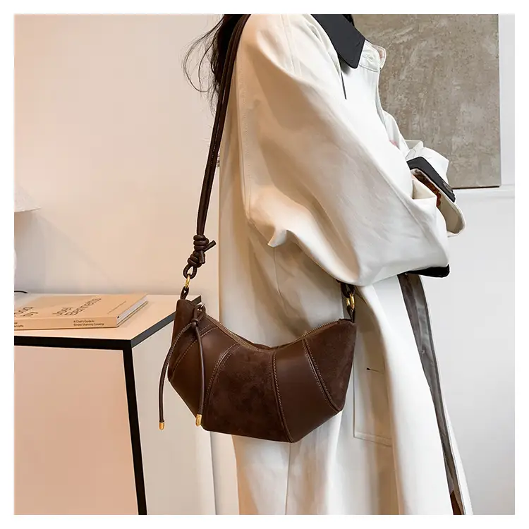 Brown Crossbody Phone Storage Bag with Detachable Strap — feature 22