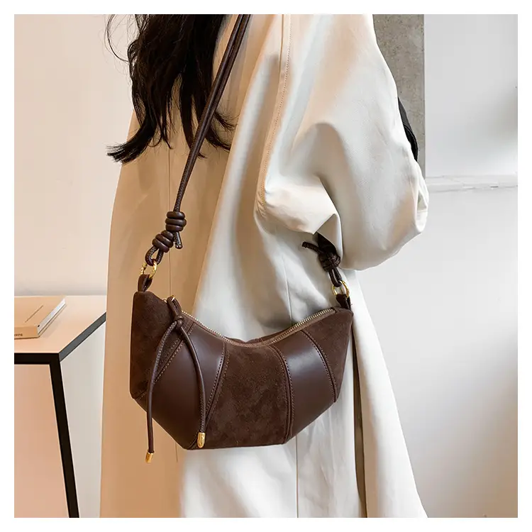Brown Crossbody Phone Storage Bag with Detachable Strap — feature 23