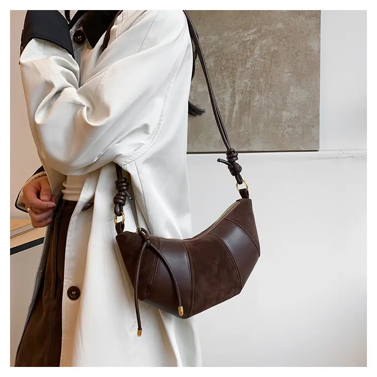 Brown Crossbody Phone Storage Bag with Detachable Strap — feature 24