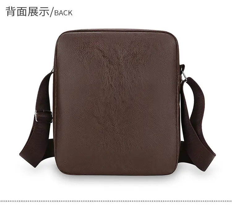 Men's Brown Crossbody Bag Large Capacity Single Shoulder — feature 27