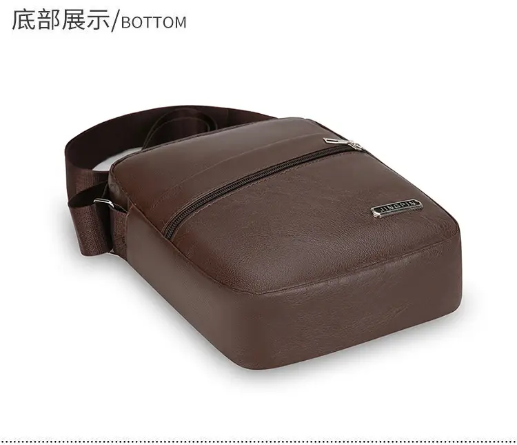 Men's Brown Crossbody Bag Large Capacity Single Shoulder — feature 28