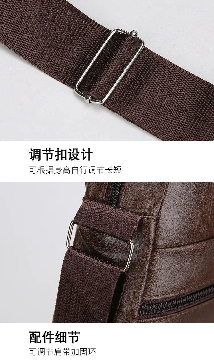 Men's Brown Crossbody Bag Large Capacity Single Shoulder — feature 30