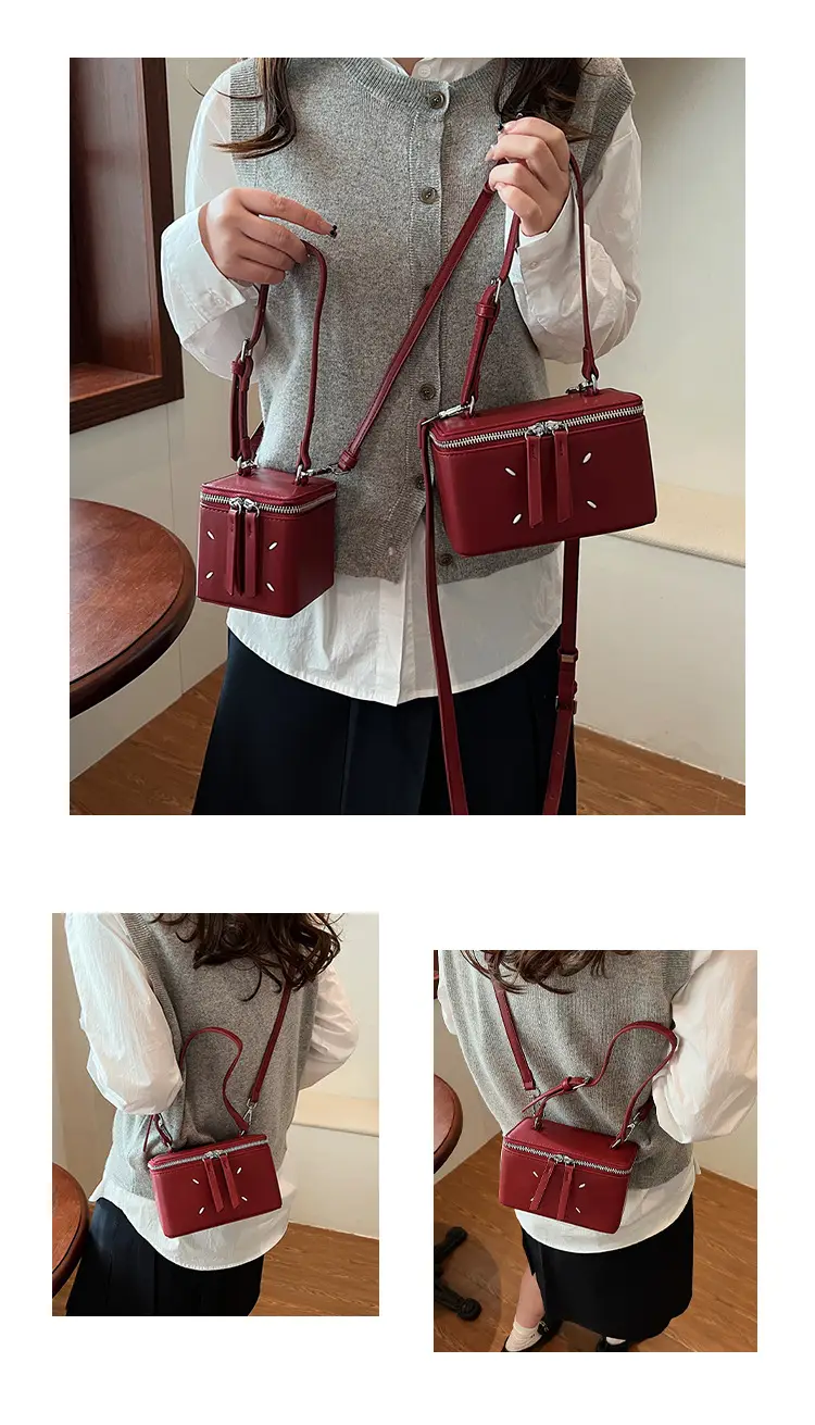 Women's Match Square Box Bags Red 2025 — feature 14