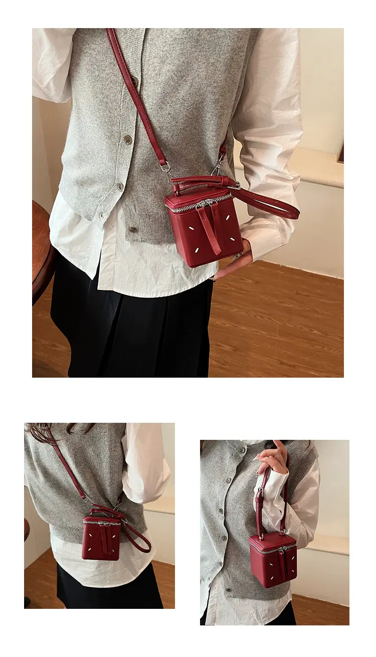 Women's Match Square Box Bags Red 2025 — feature 15