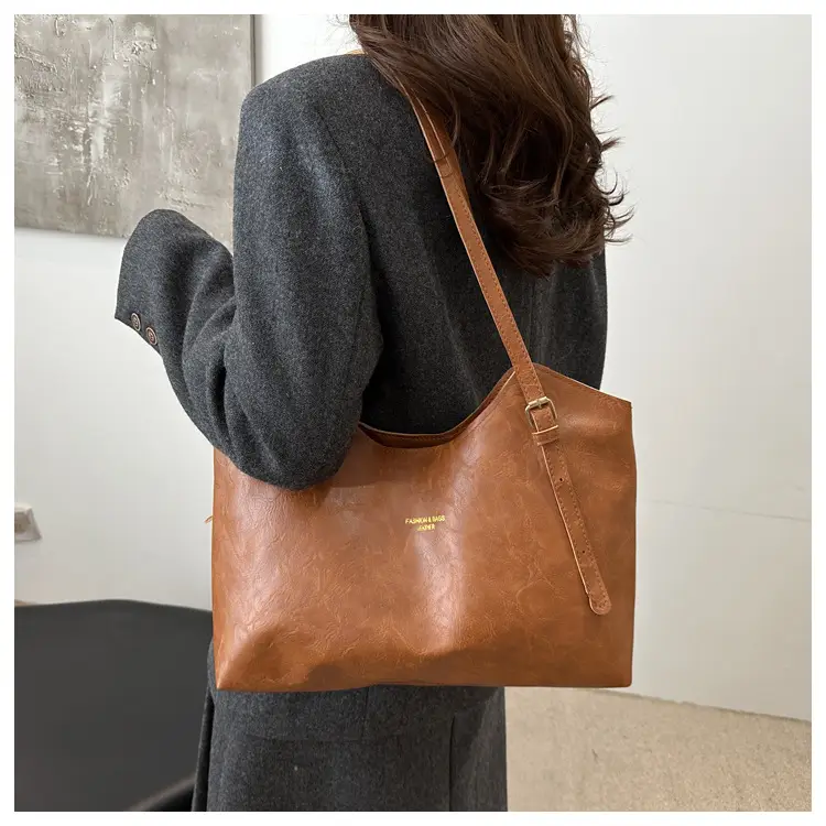 2024 Winter Black Retro Clutter Tote Bag Large Capacity — feature 9