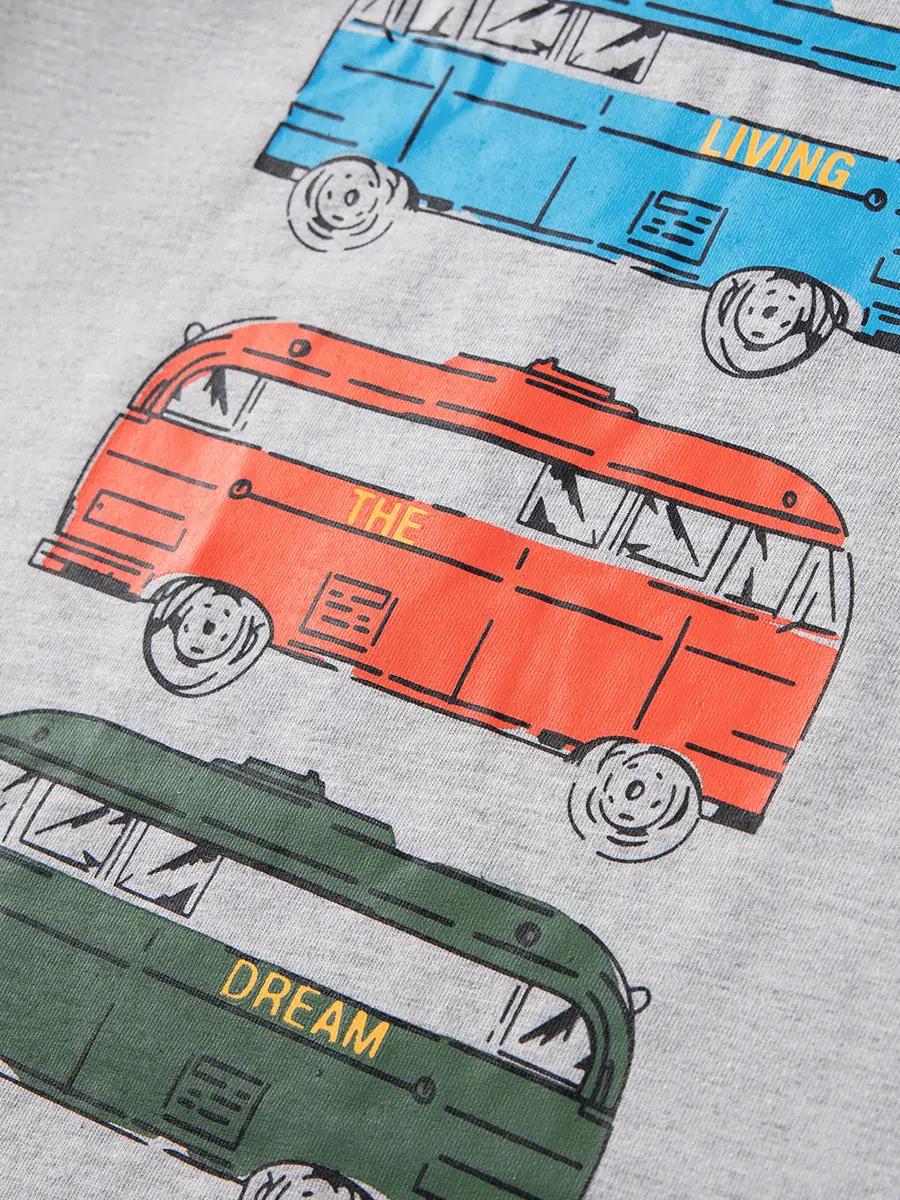 Little Mavens Cartoon T-Shirt for Boys Yellow White Summer - Image 5