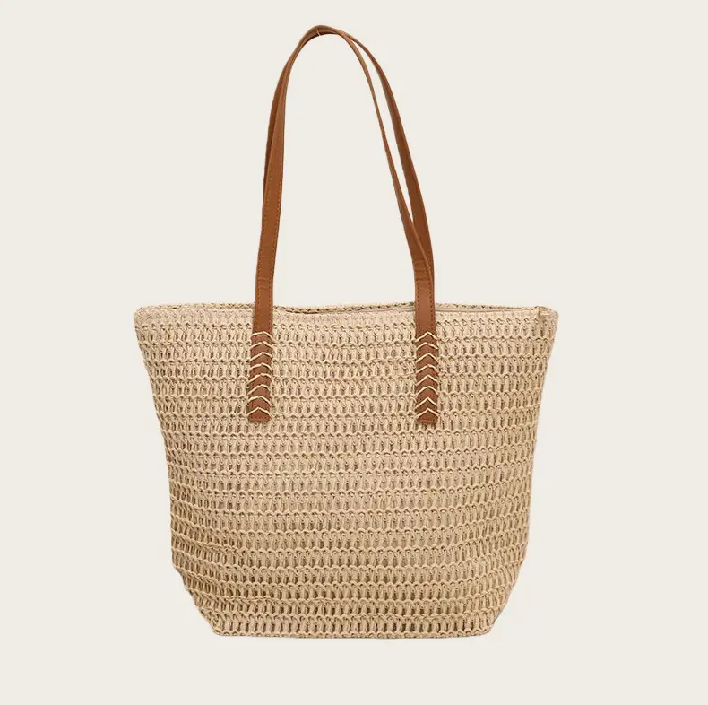 Women Straw Woven Shoulder Bag Large Capacity Summer - Image 2