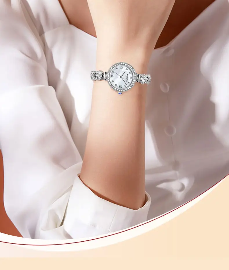 Daiyan Alluring Series Mermaid Women's Watch Waterproof Diamond-Studded Quartz Wristwatch — feature 8