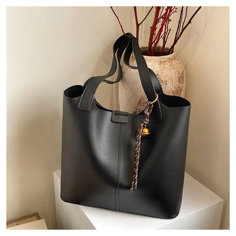 2024 Women's Large Capacity Brown Tote Bag with Crossbody Strap — feature 16