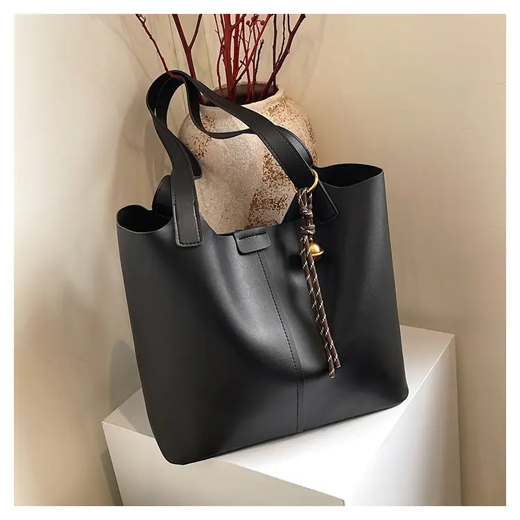 2024 Women's Large Capacity Brown Tote Bag with Crossbody Strap — feature 17