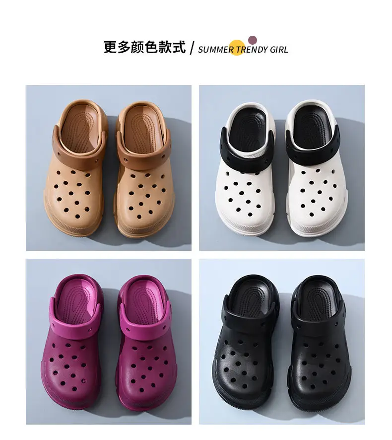 Summer Eva Thick-Soled Clogs for Women, Increased Breathable Toe-Toe Slippers, Non-Stinky Feet, Wear-Resistant Sandals and Slippers — feature 5