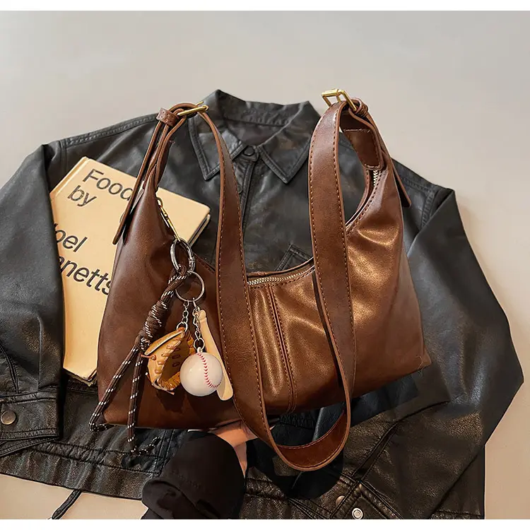 Women's Retro Brown Leather Shoulder Bag 2024 — feature 36
