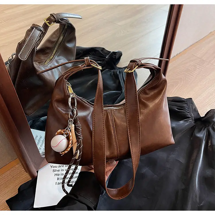 Women's Retro Brown Leather Shoulder Bag 2024 — feature 41
