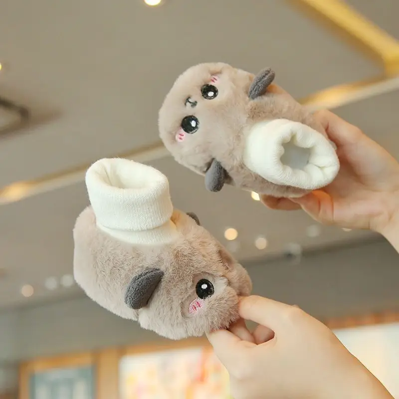 Panda Fleece Foot Socks for Baby Toddler Warm Non-Slip