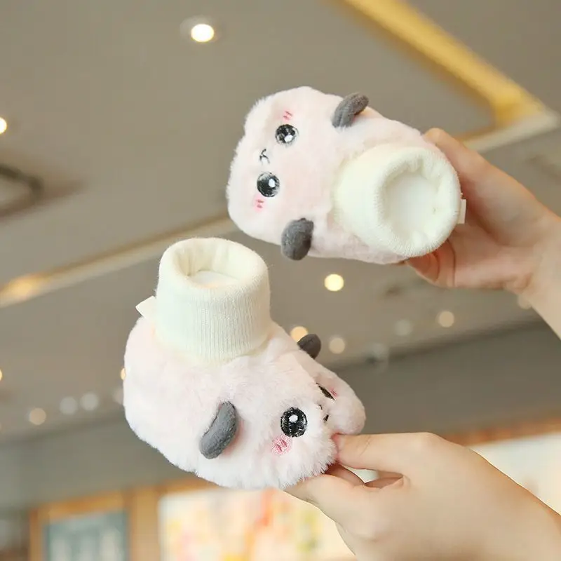 Panda Fleece Foot Socks for Baby Toddler Warm Non-Slip