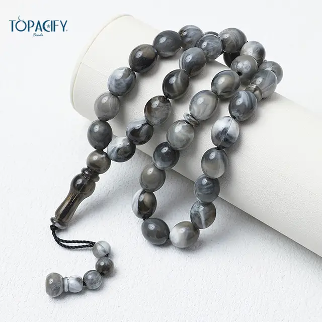 Oval Green Prayer Beads Tasbiha 33 - Image 12