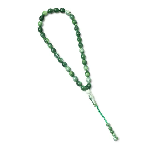 Oval Green Prayer Beads Tasbiha 33 - Image 15