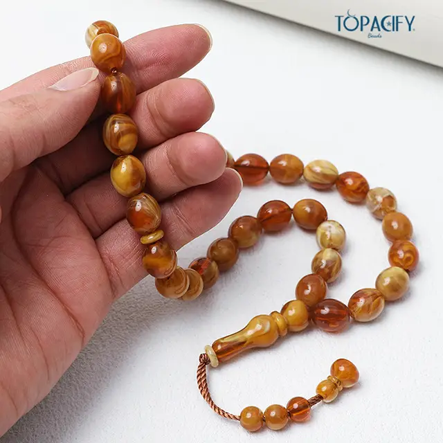 Oval Green Prayer Beads Tasbiha 33 — feature 11