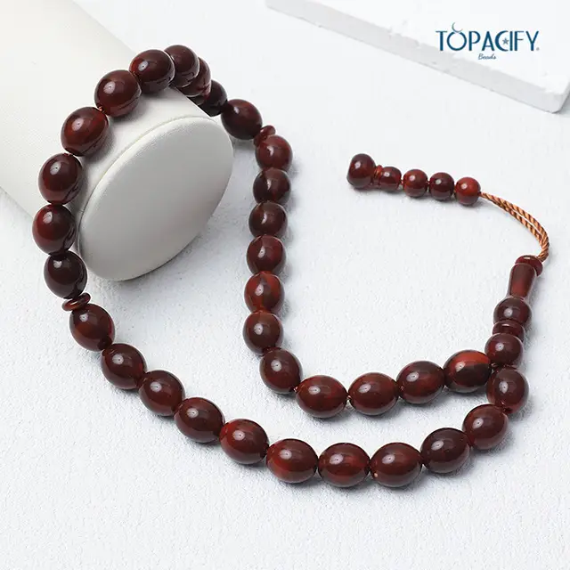Oval Green Prayer Beads Tasbiha 33 — feature 5