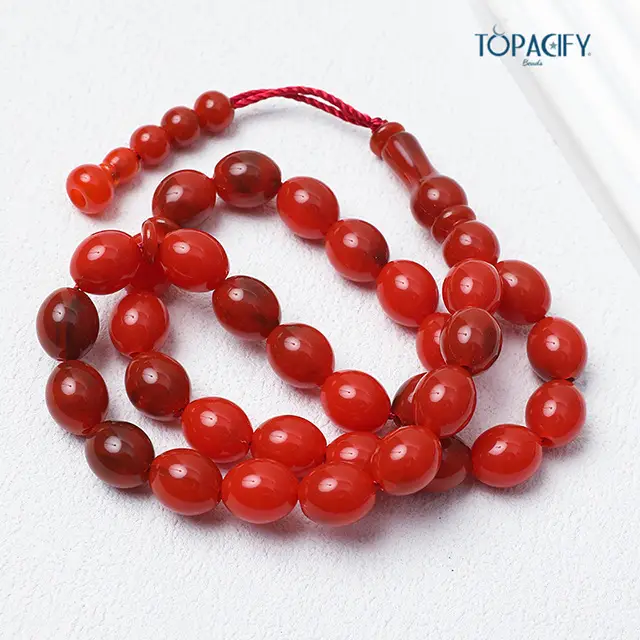 Oval Green Prayer Beads Tasbiha 33 — feature 6