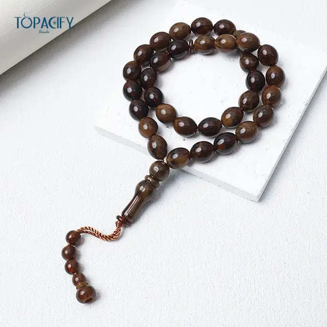 Oval Green Prayer Beads Tasbiha 33 — feature 7