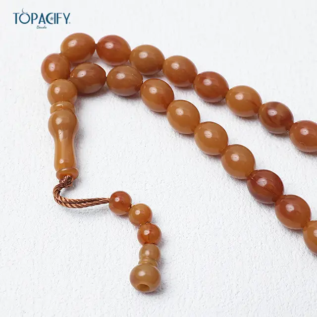 Oval Green Prayer Beads Tasbiha 33 - Image 6