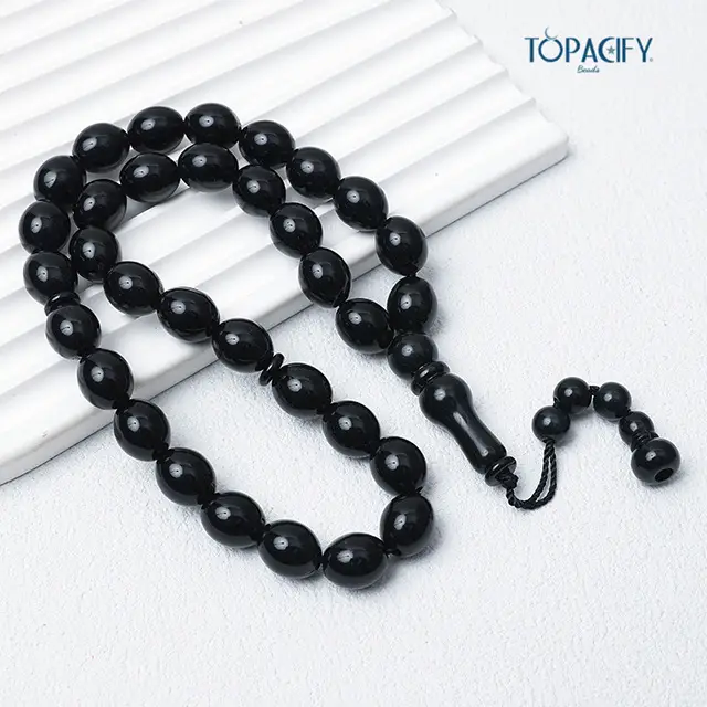 Oval Green Prayer Beads Tasbiha 33 - Image 9