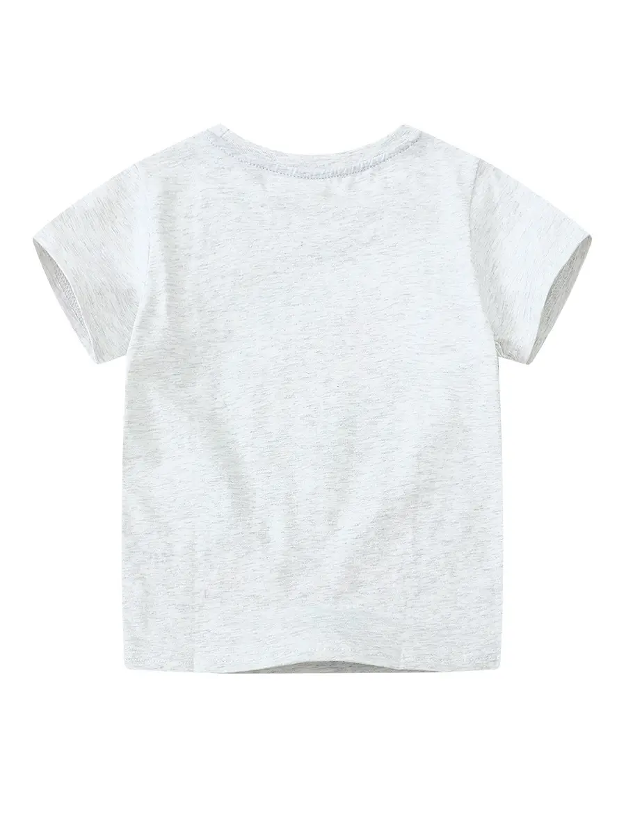 Kids Dinosaur Printed T-Shirt Grey Boys Summer