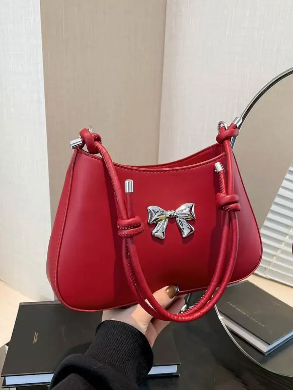 Brown Bowknot Shoulder Bag for Women 2026 - Image 10