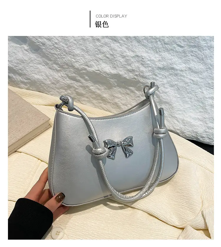 Brown Bowknot Shoulder Bag for Women 2026 — feature 16