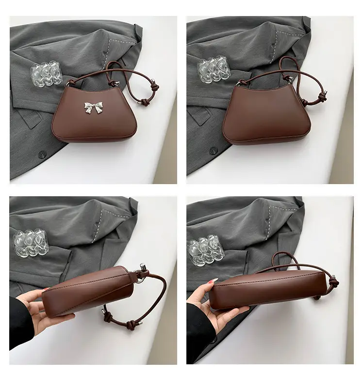 Brown Bowknot Shoulder Bag for Women 2026 — feature 9