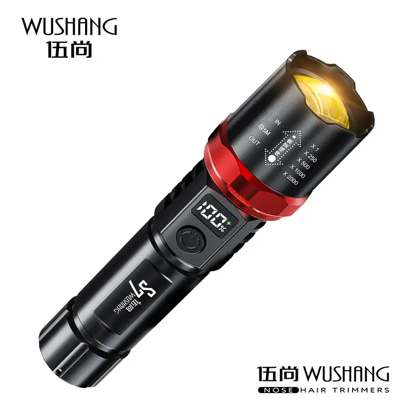 18650 Zoom White Flashlight with OEM Design - Image 3