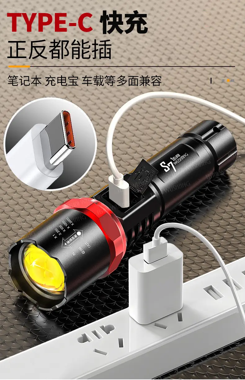 18650 Zoom White Flashlight with OEM Design β feature 3
