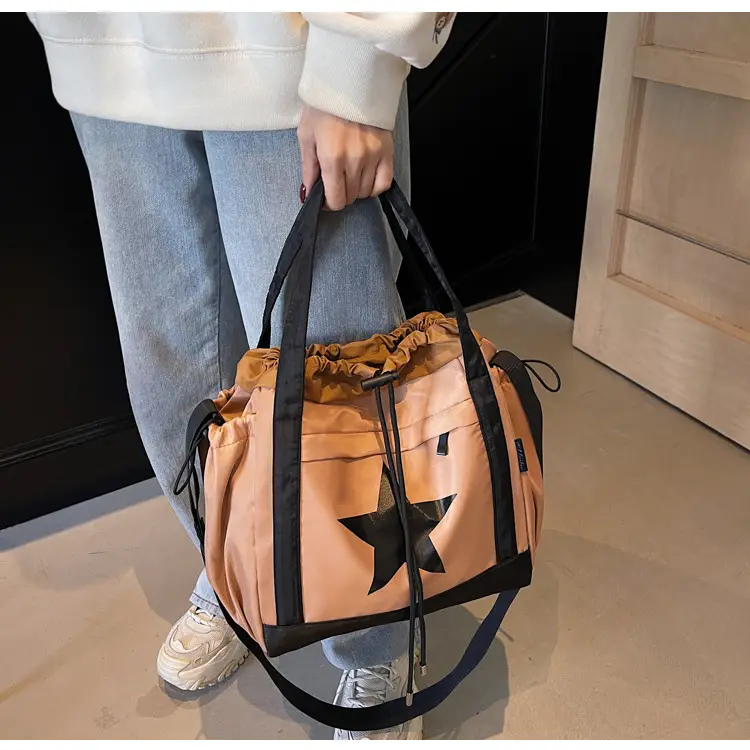 Women's Black Star Logo Shoulder Crossbody Tote Bag — feature 17