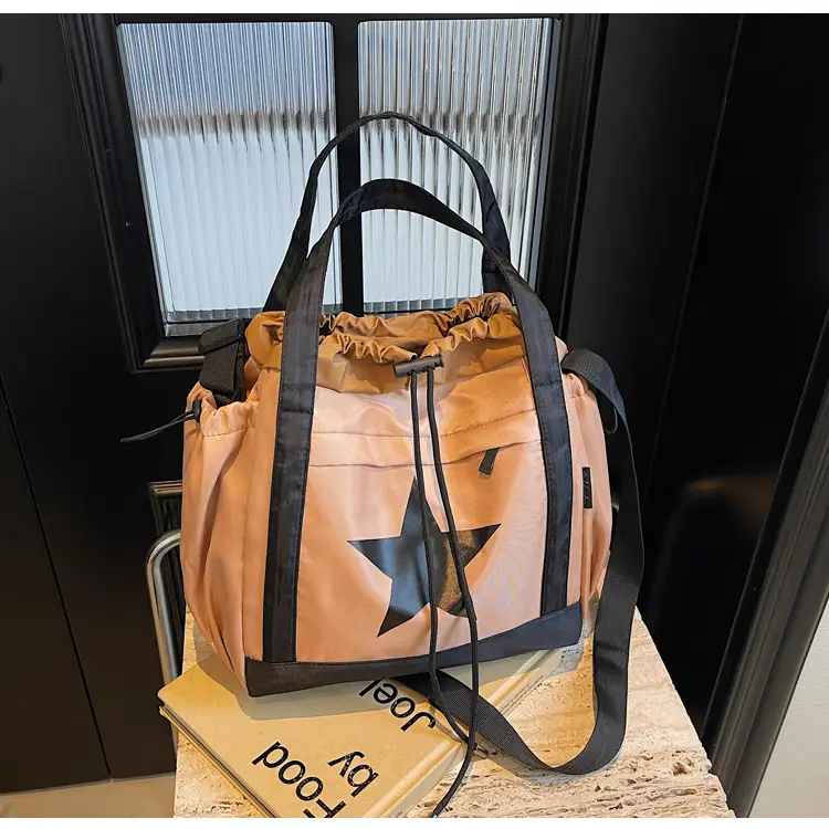 Women's Black Star Logo Shoulder Crossbody Tote Bag — feature 29