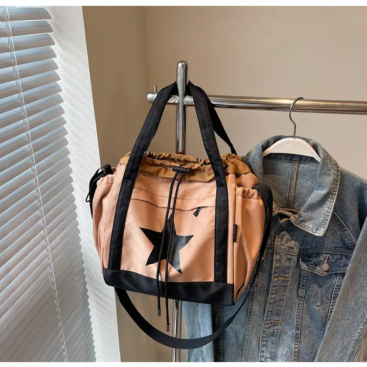 Women's Black Star Logo Shoulder Crossbody Tote Bag — feature 30