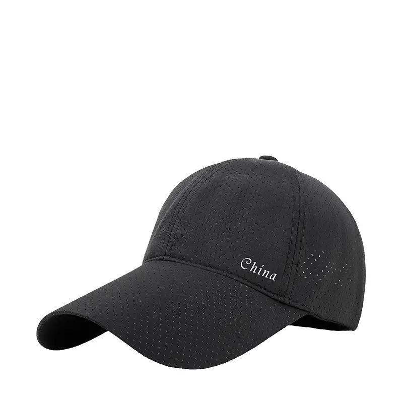 Women Green Cotton Baseball Cap with Brim 11cm