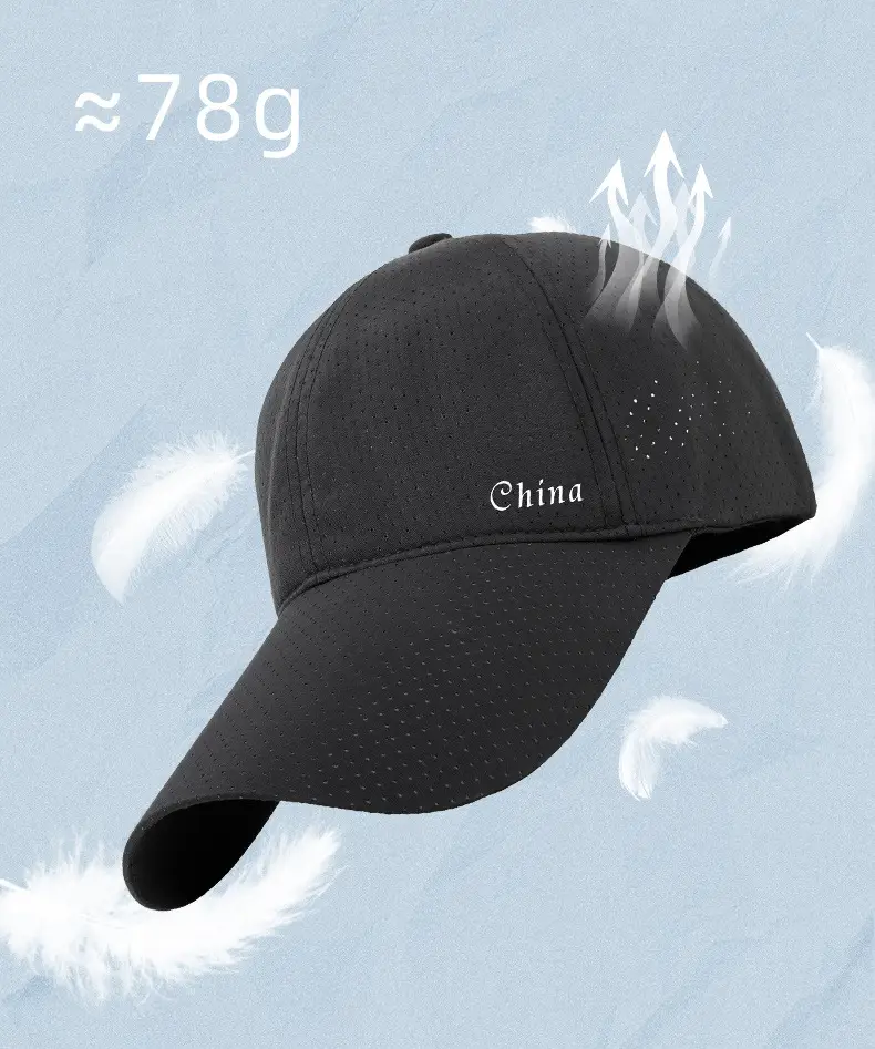 Women Green Cotton Baseball Cap with Brim 11cm — feature 16