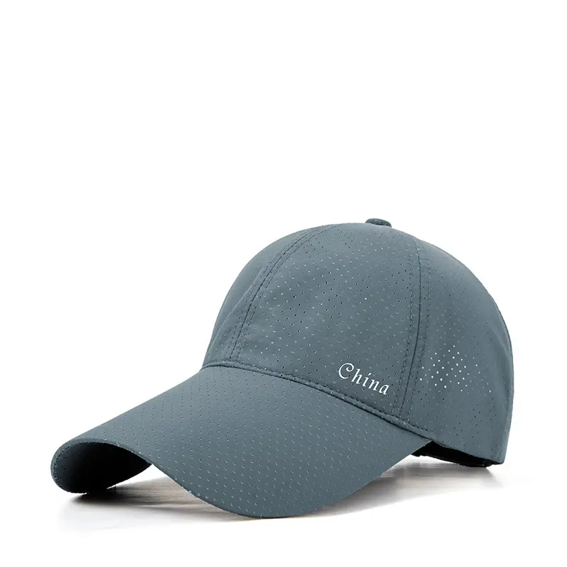 Women Green Cotton Baseball Cap with Brim 11cm