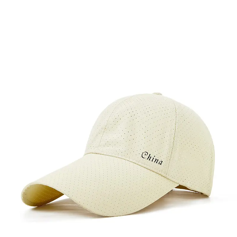 Women Green Cotton Baseball Cap with Brim 11cm